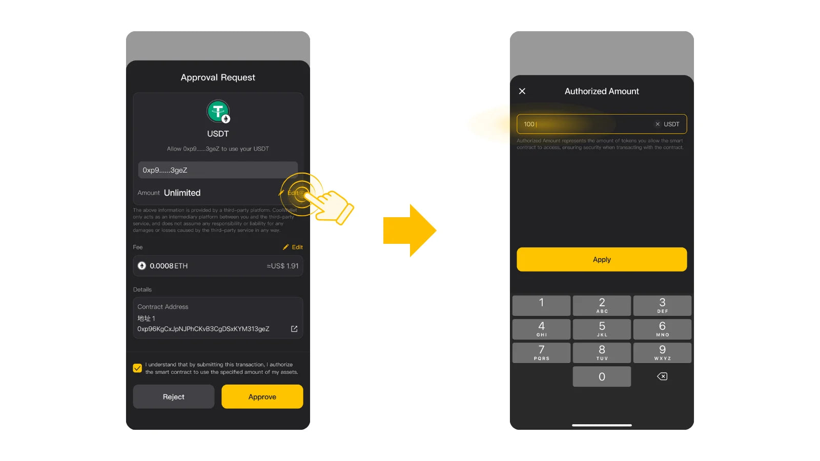 Smart Management of Approval Limits in DApps