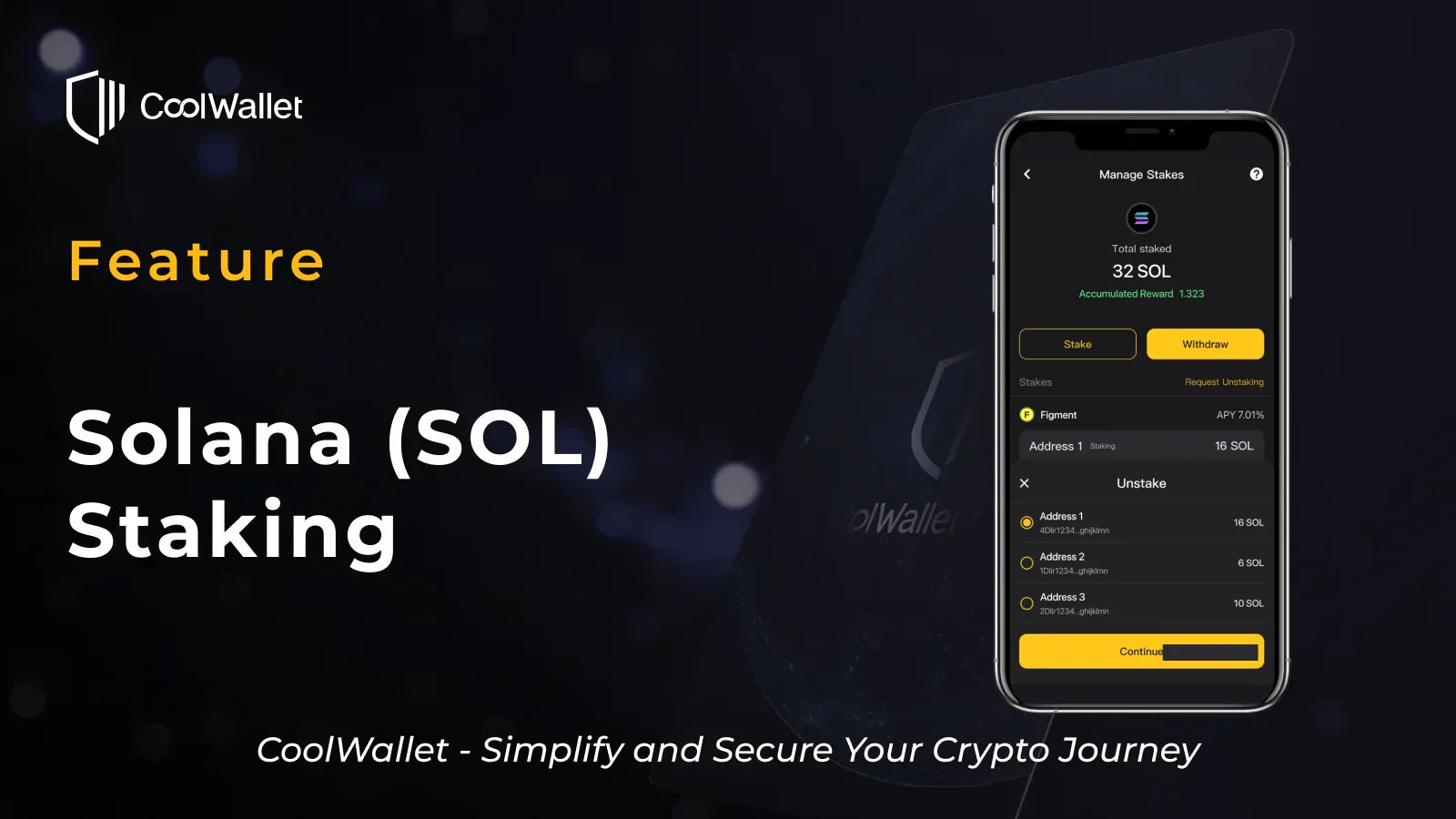How to Stake Solana (SOL) with CoolWallet